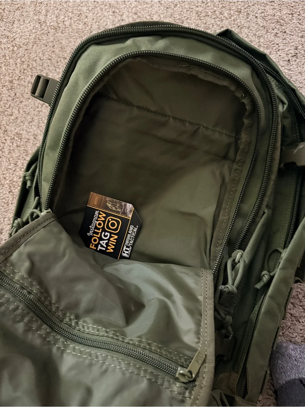 Durable MOLLE Tactical Backpack for Men - Olive Green